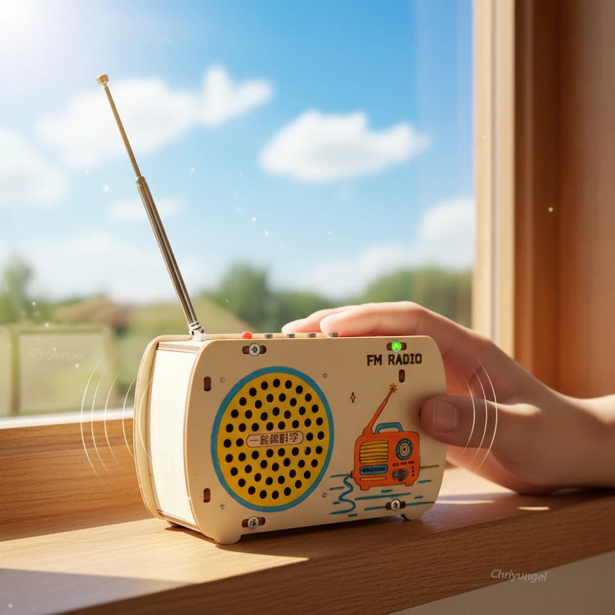 Kit de Rádio de Madeira DIY Retro FM, Brinquedo Educacional STEM, Kit de Experimentos Científicos — foto 2