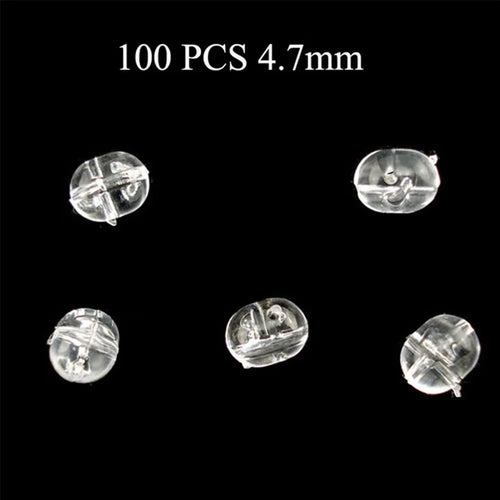 100 Brocas Transparentes de 47mm/50mm, Contas Cruzadas para Pesca, Bolas Flutuantes, Contas Duplas — foto 1