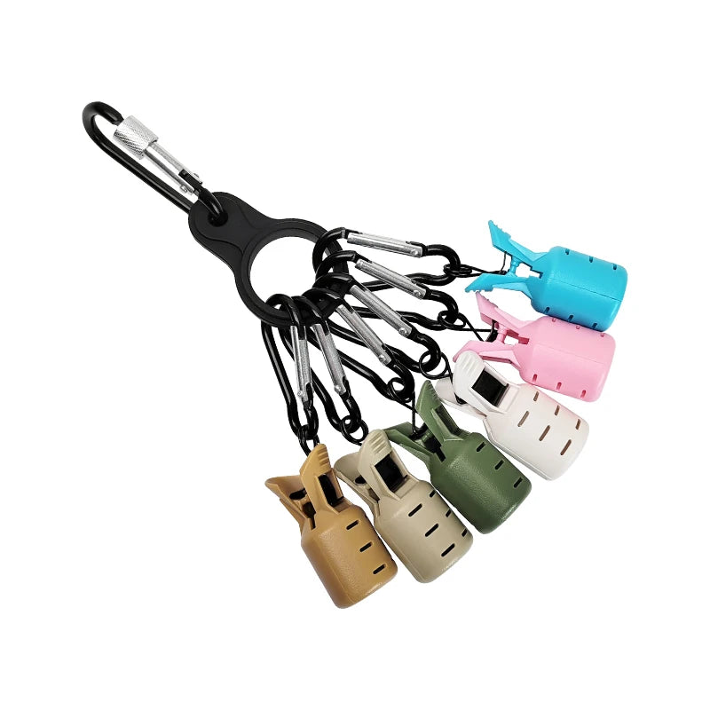Squid Jig Bait Protector Kit, Webfoot Octopus Egi Ganchos Capa, Chocos Umbrella Lure Cap com Mosquetão — foto 1