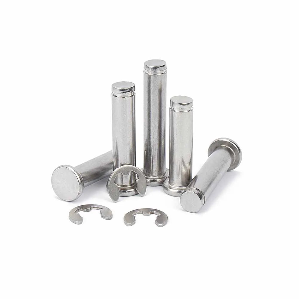 1/5pc m3 m4 m5 m6 m8 m10 m12 a2 rolamento de cabeça plana de aço inoxidável eixo de posicionamento cilíndrico — foto 1