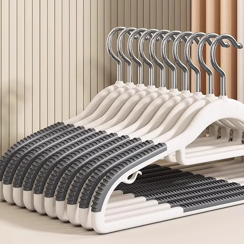 Conjunto de 10 peças de cabides secos e molhados resistentes com almofadas - Cinzento 20 unidades — foto 2