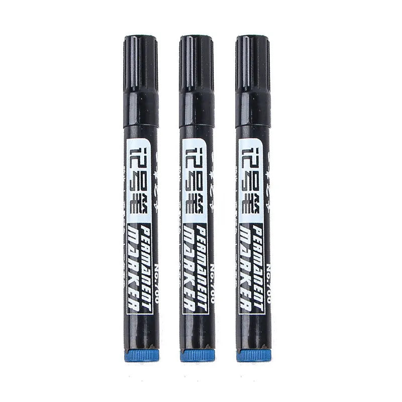 3/9 pçs caneta marcador de tinta permanente à prova dwaterproof água caneta preta para pneus marcadores — foto 1