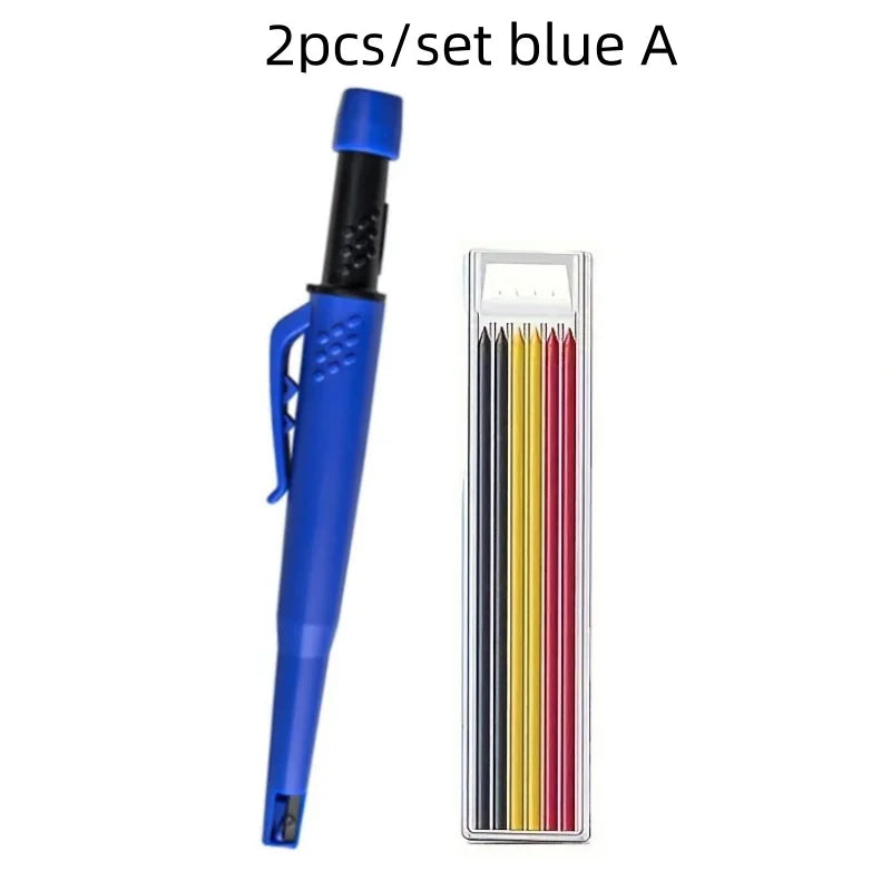 Lápis de carpinteiro mecânico 2.8 mm com afiador, conjunto — foto 2