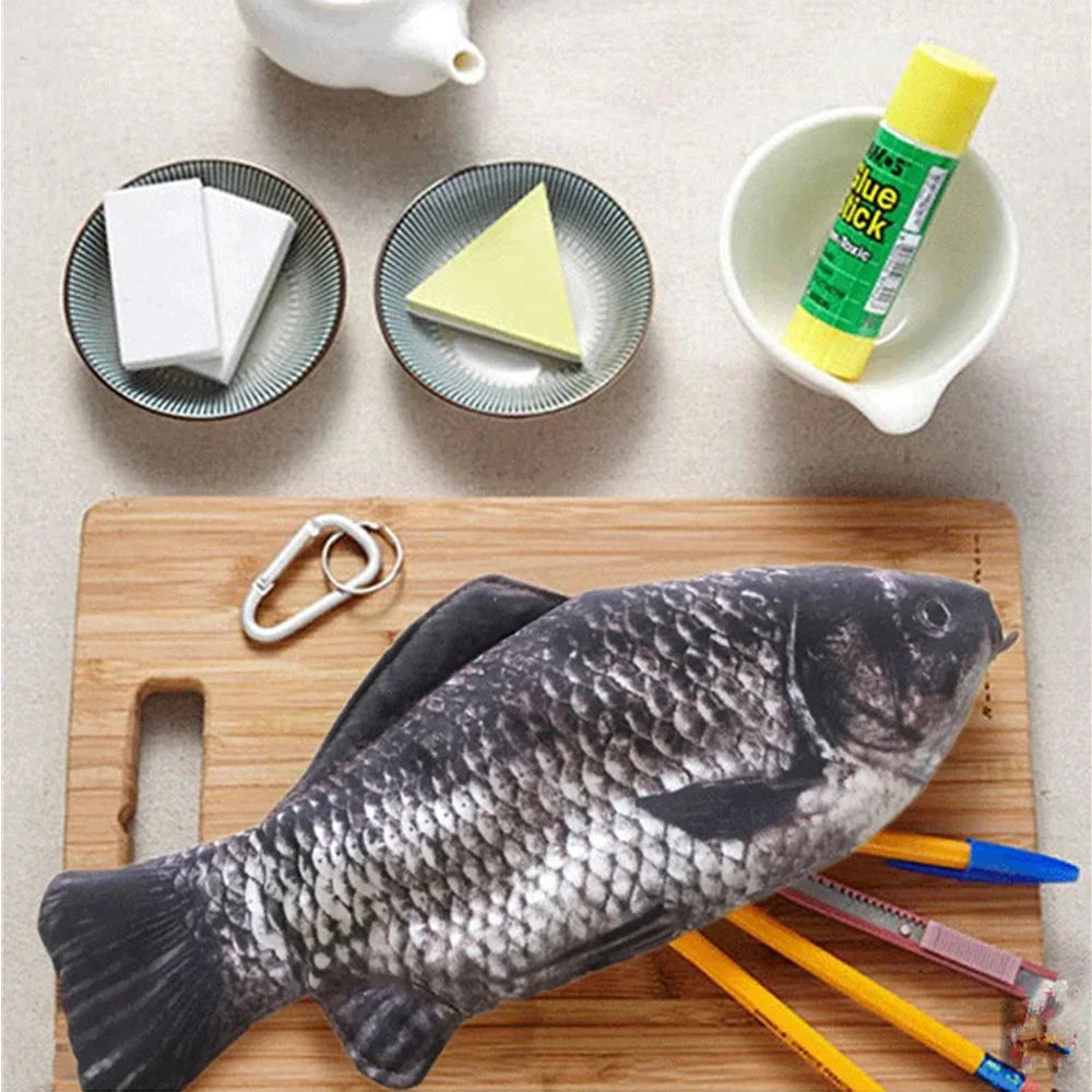 Estojo de lápis em forma de peixe, em tecido — foto 7