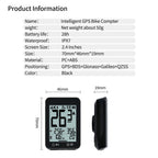Computador de bicicleta gps sem fio, ecrã lcd 2.4, velocímetro de ciclismo — foto 7