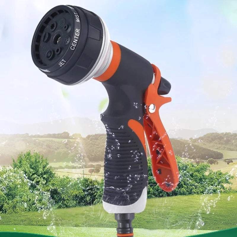 Pistola de rega multifunções 8 funções, cor laranja — foto 2