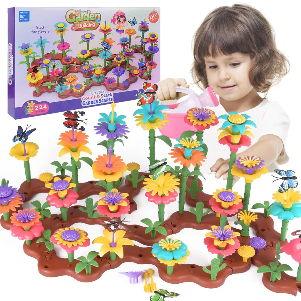 Cresce a sua imaginação com brinquedo educacional de construção de jardim de flores STEM – presente perfeito — foto 3