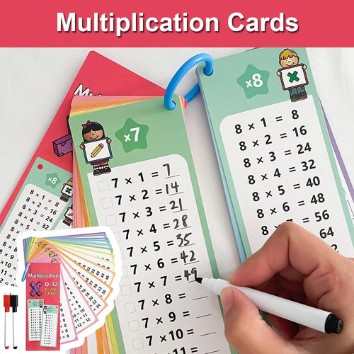 0-12 gráficos de multiplicação, cartões de mesa de tempos, ferramenta de aprendizagem de matemática — foto 2