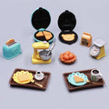Diy casa de bonecas urso biscoitos 1/12 móveis em miniatura torradeira forno misturador escala eletrônica — foto 1