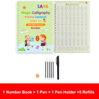 Sank magia prática copybook caneta pré-escolar crianças caligrafia inglês versão livre limpeza crianças — foto 4