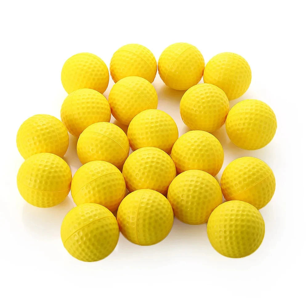 10 unidades de bolas de golfe de espuma PU amarela esponja elástica treinamento de prática interna e externa — foto 4