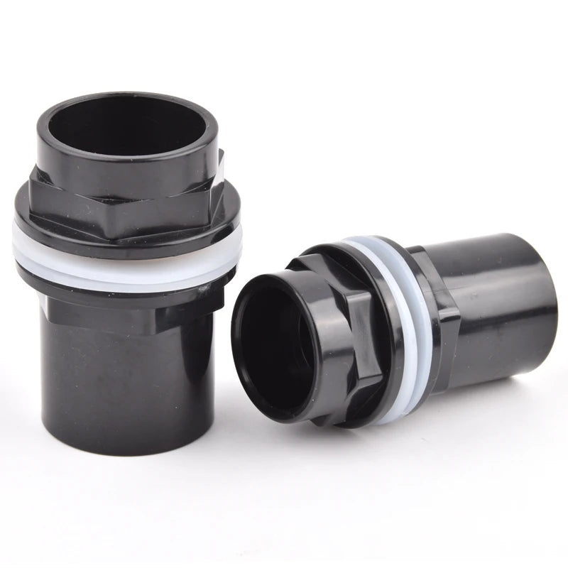 Conector de tubo PVC preto para drenagem de aquário, 20 mm — foto 1