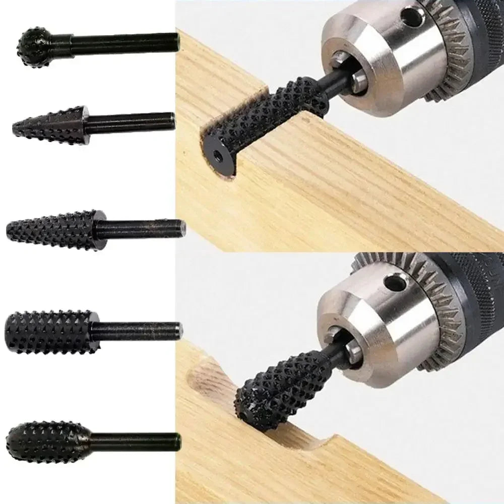 Conjunto de brocas de 1/4 '', 5 peças, ferramentas de corte para carpintaria, faca — foto 2