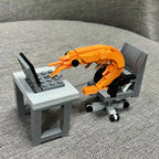 Estatuetas modelo de camarão de bloco de construção MOC, montagem de quebra-cabeça — foto 2