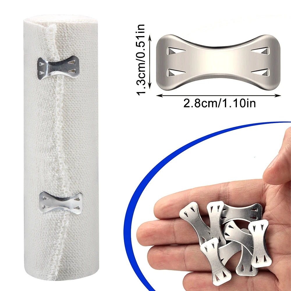 1 rolo de bandagem elástica, bandagem de compressão elástica que estende até 450cm para desporto, entorses — foto 3