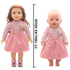 Bebê nascido boneca roupas para 13-18 Polegada boneca recém-nascido bonito jumpers macacão terno + sapatos — foto 4