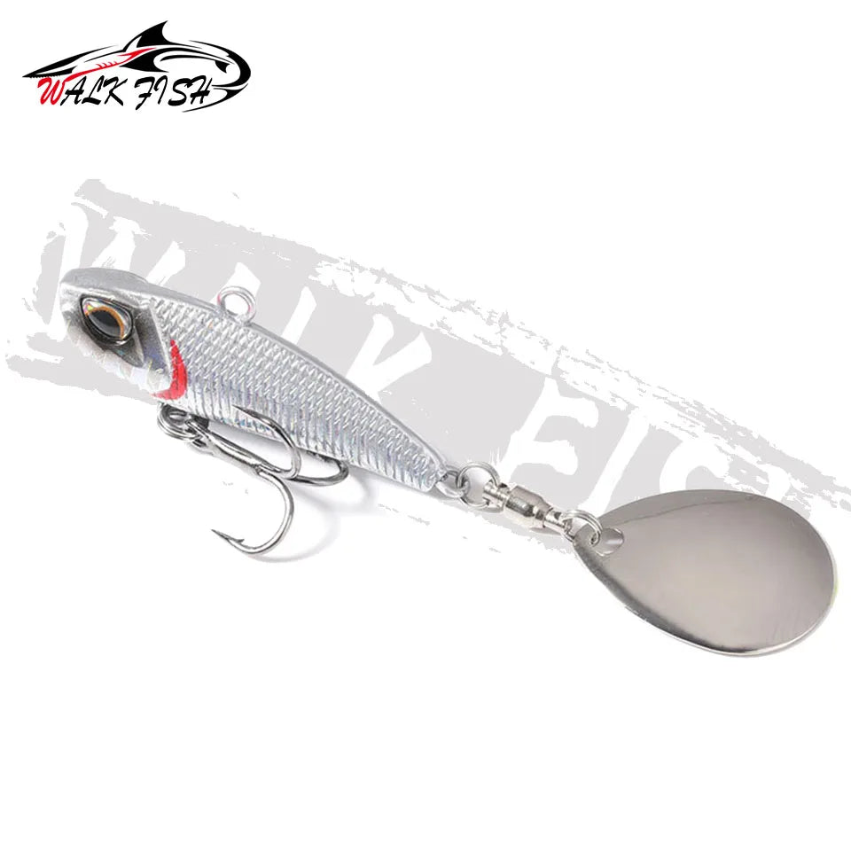 Caminhada peixe 7g 11g 15g 21g spinner isca de metal vib isca de pesca rotativa cauda vibração - C 3 28mm 7g — foto 2
