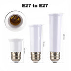 Extensor Adaptador de Casquilho E27 para E27 65 mm - Branco — foto 3