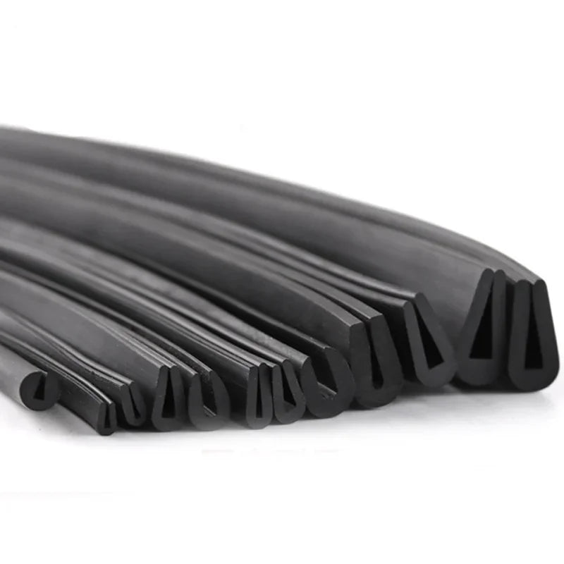Perfil de Vedação e Proteção de Borda em U Borracha 3 x 5mm 1m Preto — foto 2