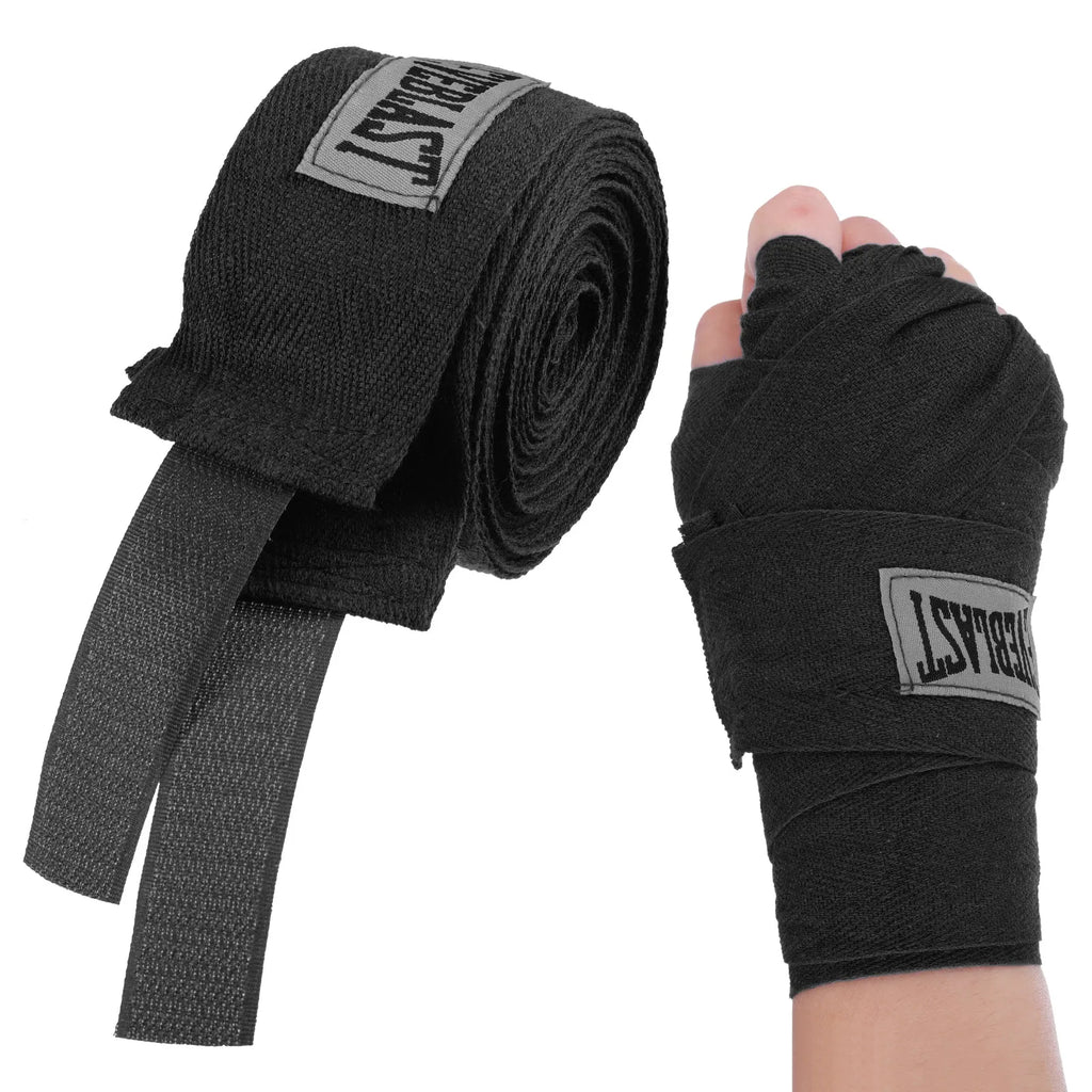 Bandagens de boxe de algodão, envoltórios macios e elásticos para mãos para sanda, muay thai, karatê — foto 3