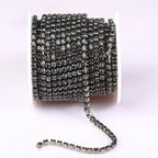 Corrente de strass de cristal dourado SS8 para costurar, 1 jarda — foto 5