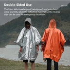 Poncho capa de chuva impermeável de emergência 100x130 cm — foto 4