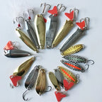 Kit de Iscas de Pesca com 16 Peças, Conjunto de Iscas de Metal para Trolling e Jigging — foto 3