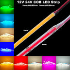 Fita LED COB Flexível 24V 400 LEDs/m 5mm Branco Natural 4000K 0.5m — foto 3