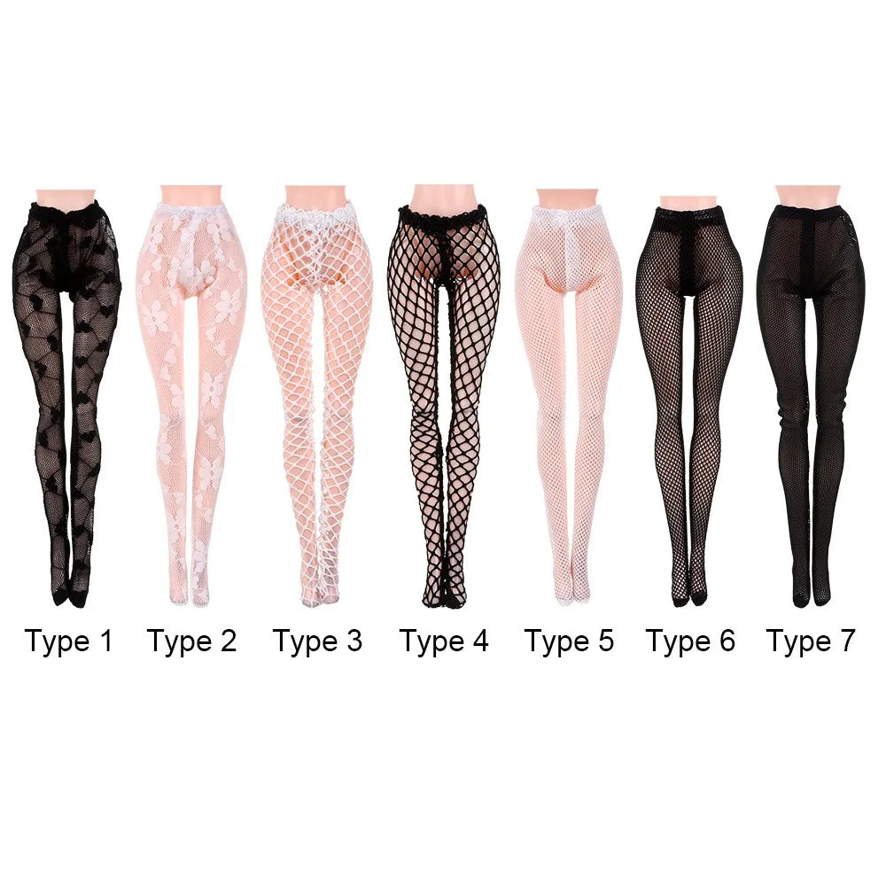 20 estilos 1/6 boneca mini meia-calça arrastão boneca meias de seda 30cm acessório boneca leggings elásticos — foto 4