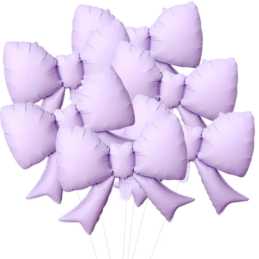 6 pçs bebê rosa arco balão laço rosa balão mini arco balão casamento noiva chuveiro menina presente balão — foto 1
