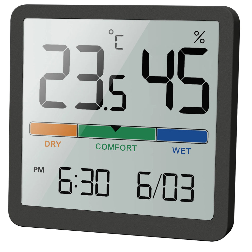 Medidor de umidade e temperatura interna Home LCD Termômetro digital Higrômetro Sensor Medidor - Branco — foto 2