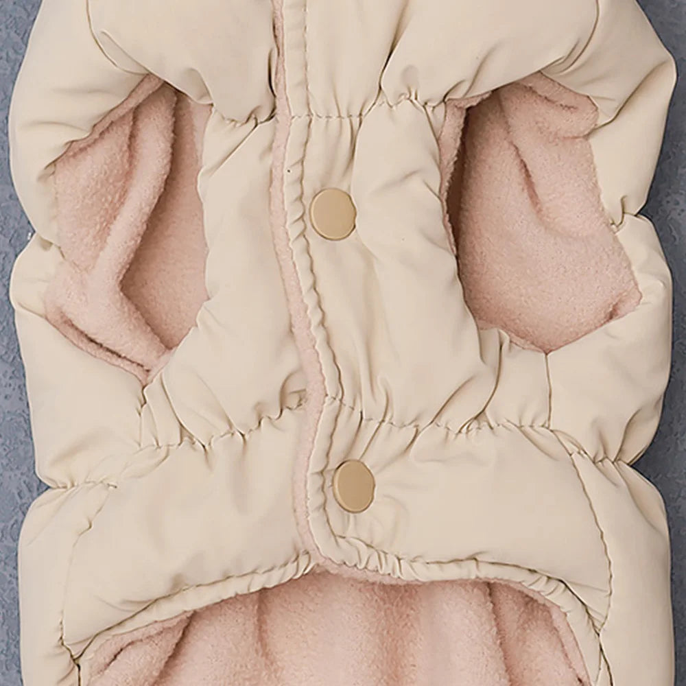 Macio quente roupas para cães inverno acolchoado filhote de cachorro gato casaco jaqueta para cães pequenos — foto 4
