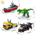 City Engineering Car Building Blocks para Crianças, Caminhão da Polícia, Tanque, Tijolos De Helicóptero — foto 1