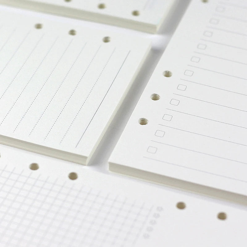 A5 a6a7 45 folhas soltas recarga de caderno espiral fichário página interna semanal mensal para fazer linha — foto 2