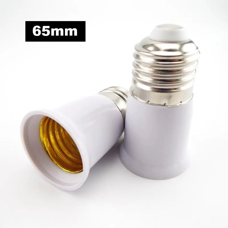 Extensor Adaptador de Casquilho E27 para E27 65 mm - Branco — foto 2