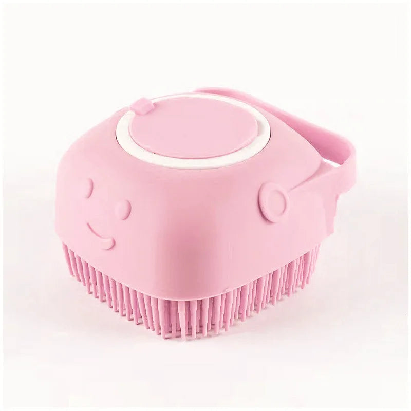Casa de banho filhote de cachorro grande cão gato banho luvas massagem escova macio segurança silicone — foto 1