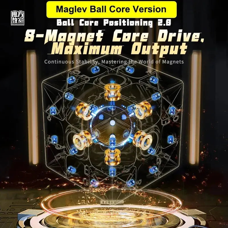 MoYu RS3M V5 3X3 Magnetic Magic Speed Cube Fidget Brinquedos profissionais RS3 M V5 Cubo - Magnetic Dual — foto 4