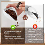 Copo doseador de grãos de café em cerâmica com frasco de spray 2 peças - Branco — foto 5