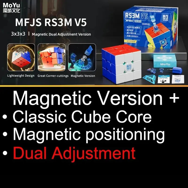 MoYu RS3M V5 3X3 Magnetic Magic Speed Cube Fidget Brinquedos profissionais RS3 M V5 Cubo - Magnetic Dual — foto 2