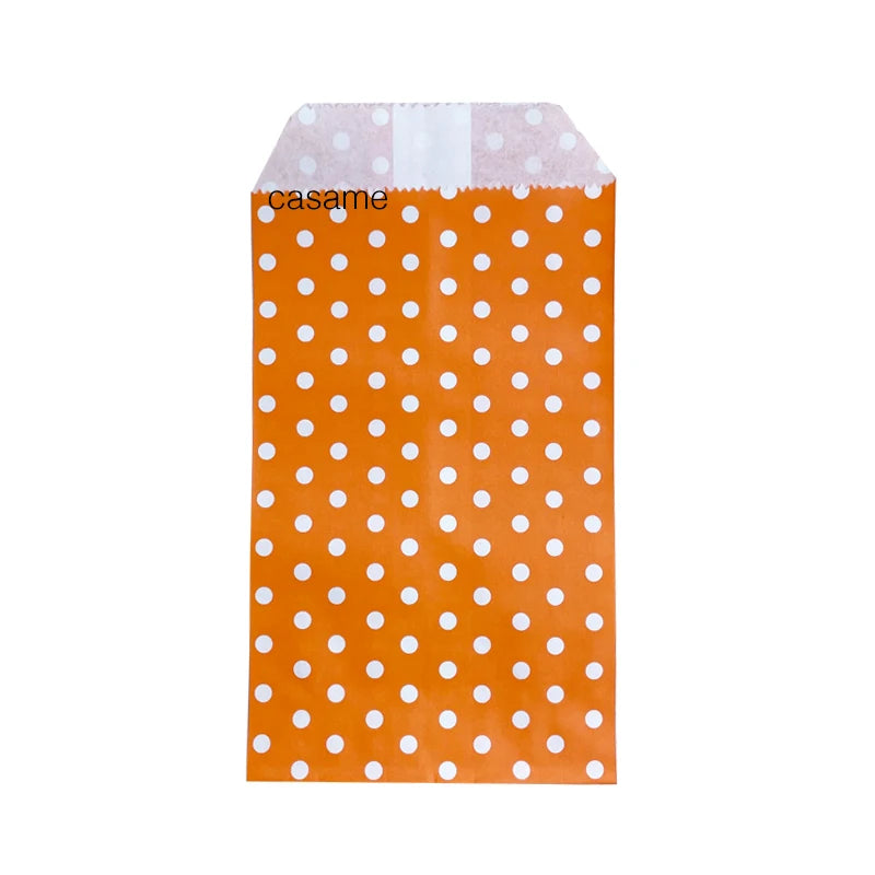 10/25/50 pçs saco pequeno bolsa mini dot sacos de papel kraft festa de casamento convite cartões de papel — foto 1