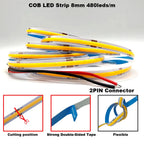 Fita LED COB Flexível 24V 400 LEDs/m 5mm Branco Natural 4000K 0.5m — foto 4