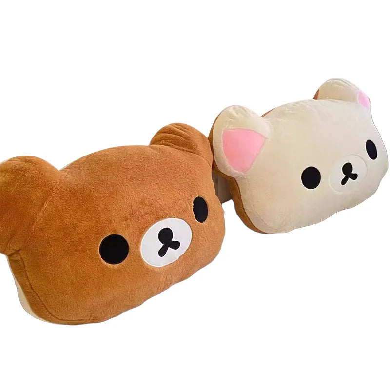 Almofada de pelúcia Rilakkuma Bear, dupla face, grande, macia, para cama - Apenas Pillow 55cm — foto 6