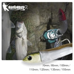 Isca de Pesca de Silicone Macia Barret Minnow 70/85/100/110/125/135/155mm para Bass e Pike LW216 — foto 1