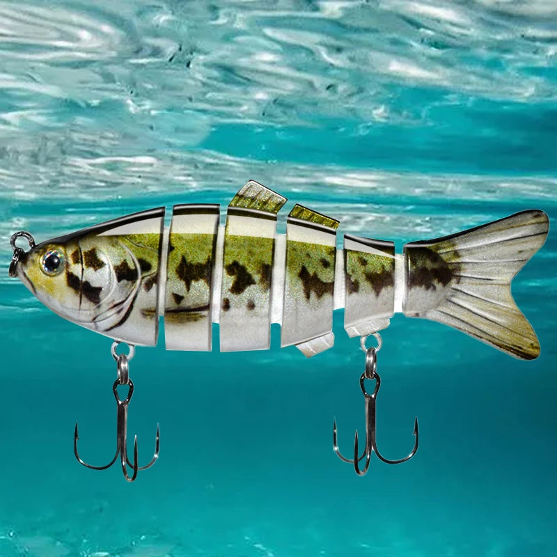 4 Polegada 6 segmentos articulados duro artificial iscas de pesca biônico - 1 unidade 4 polegadas 450 — foto 4