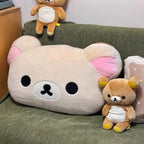 Almofada de pelúcia Rilakkuma Bear, dupla face, grande, macia, para cama, almofada para soneca, dormitório — foto 2