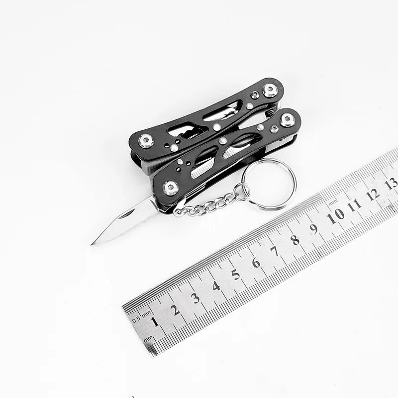 Alicate multifunções dobrável em aço inoxidável preto, 7 cm fechado — foto 5