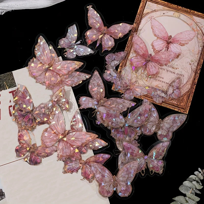 20 pçs borboleta corte adesivos pacote diy adesivo artesanal adesivo decorativo para lixo diário criativo — foto 2