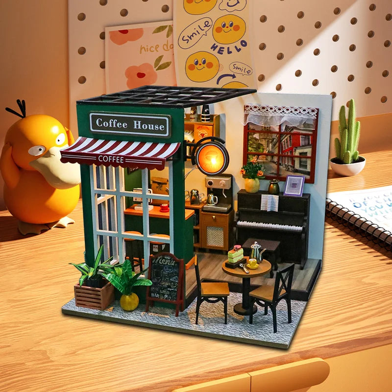 Quebra-Cabeças 3D DIY de Madeira, Miniatura de Casa de Bonecas — foto 4