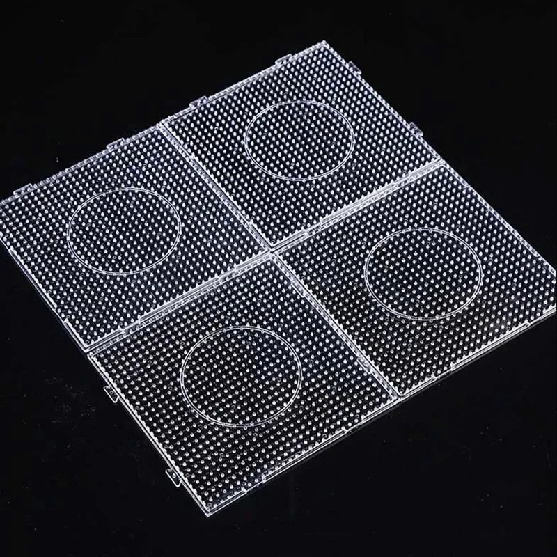 4 pçs 2.6mm/5mm contas de fusível transparente grande quadrado pegboards placas de contas de engomar diy — foto 2