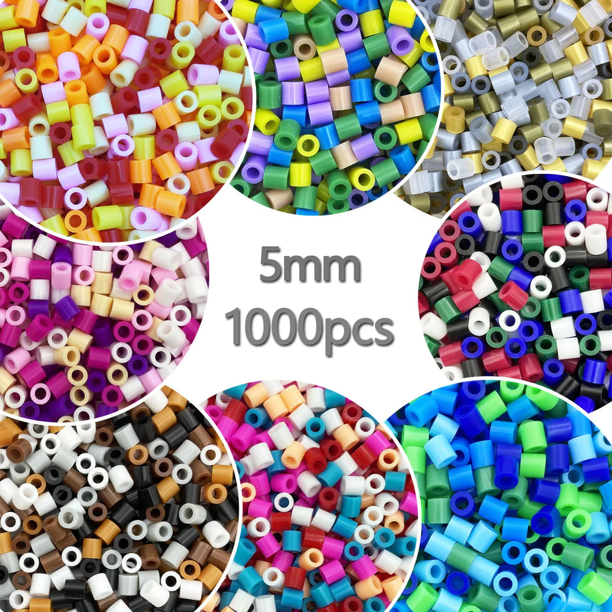 Miçangas de Ferro para Quebra-Cabeça de Pixel 5MM 1000 Peças para Crianças, Miçangas Perler Hama DIY — foto 2
